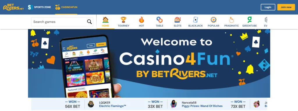 Betrivers.net social casino