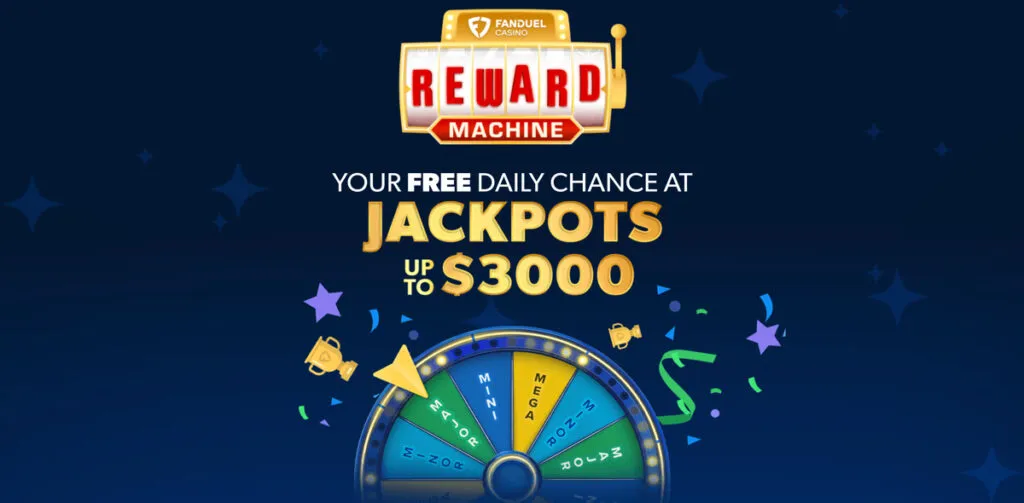 FanDuel Casino Daily Reward Machine promotion offering free daily spins and jackpot prizes