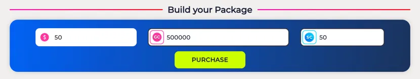 FreeSpin Casino build-your-own coin package feature