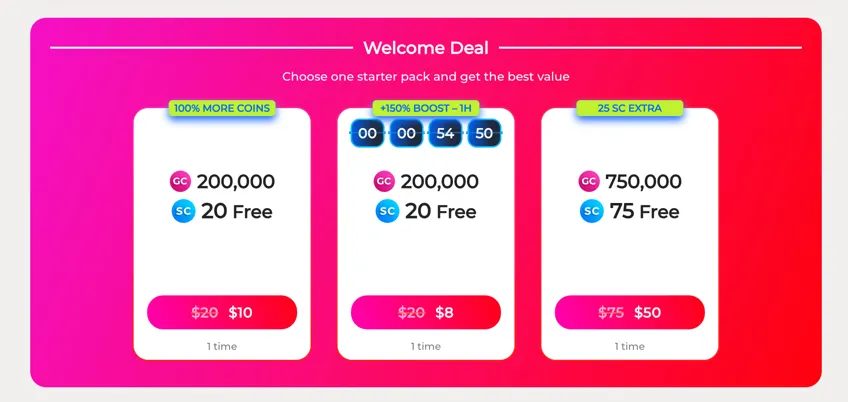 FreeSpin Casino Starter Pack offers for new players