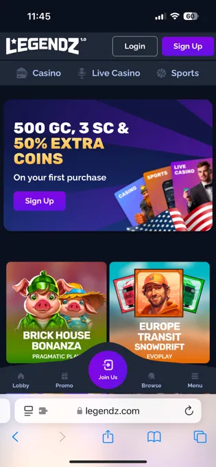 Legendz Casino Mobile App &amp; Website