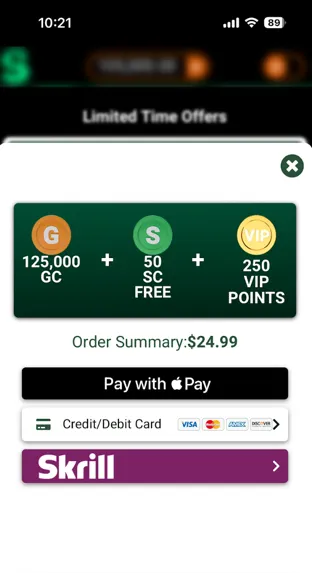 LoneStar Casino payment options for Gold Coin purchases