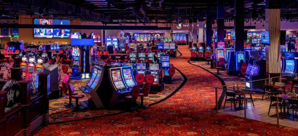 Casino floor at Mardi Gras Casino &amp; Resort in West Virginia