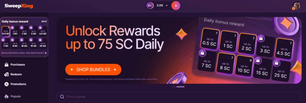 SweepKing Casino