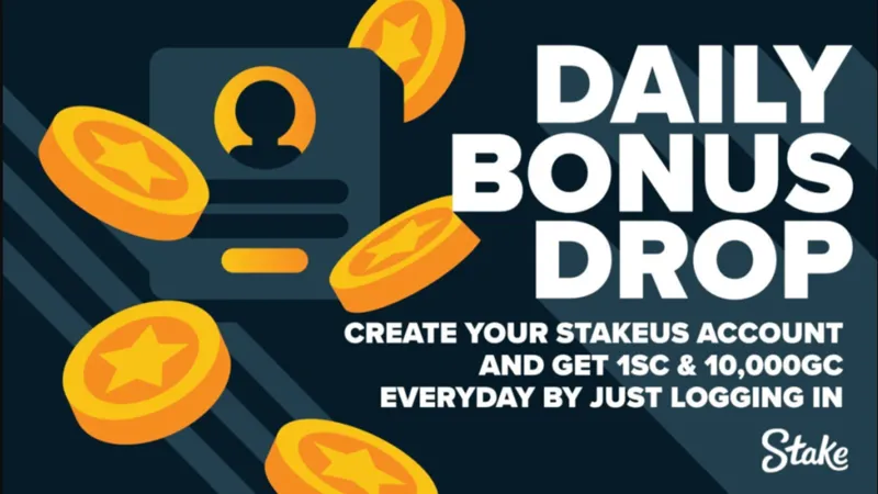 Stake.us daily login bonus