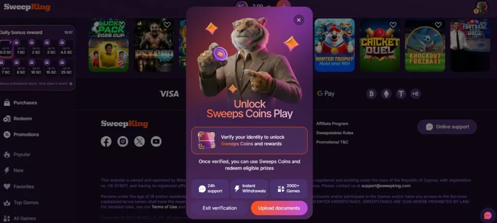 SweepKing Casino