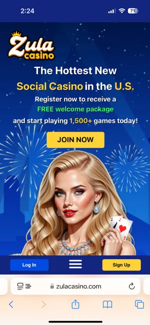 Zula Casino Mobile Website